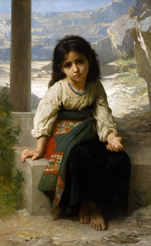 William Bouguereau The Little Beggar